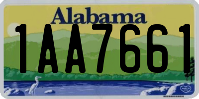 AL license plate 1AA7661