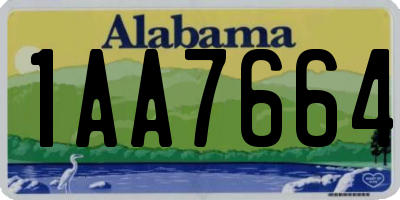 AL license plate 1AA7664