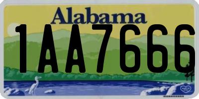 AL license plate 1AA7666