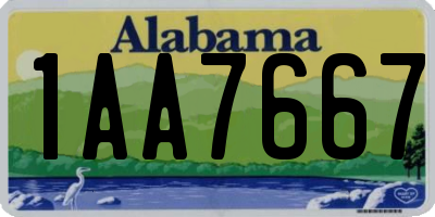 AL license plate 1AA7667