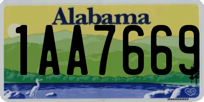 AL license plate 1AA7669