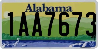 AL license plate 1AA7673