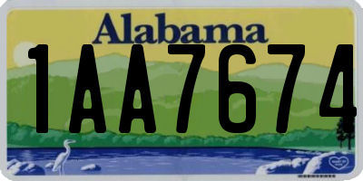 AL license plate 1AA7674