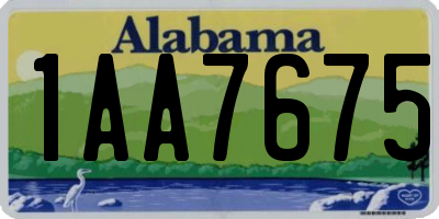 AL license plate 1AA7675