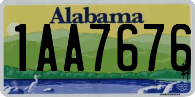 AL license plate 1AA7676