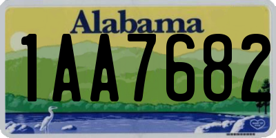 AL license plate 1AA7682