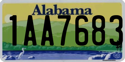 AL license plate 1AA7683