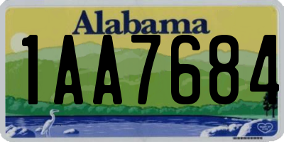 AL license plate 1AA7684