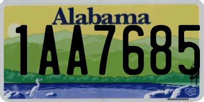 AL license plate 1AA7685