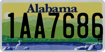 AL license plate 1AA7686