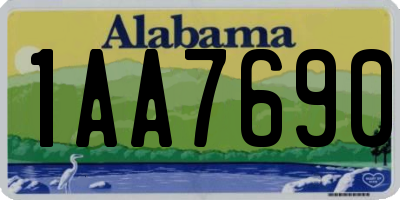 AL license plate 1AA7690