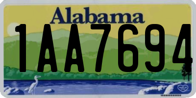 AL license plate 1AA7694