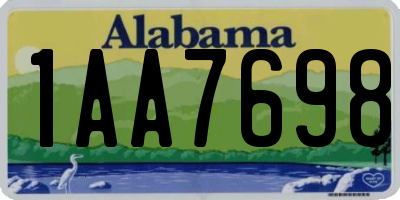 AL license plate 1AA7698