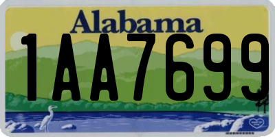 AL license plate 1AA7699