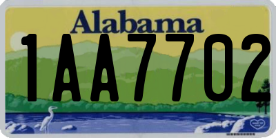 AL license plate 1AA7702