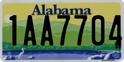 AL license plate 1AA7704