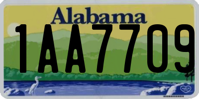 AL license plate 1AA7709