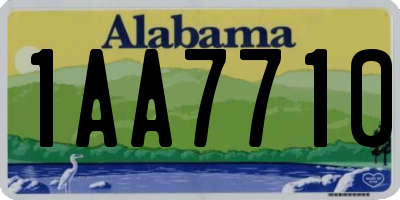 AL license plate 1AA7710