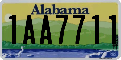 AL license plate 1AA7711