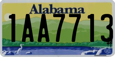 AL license plate 1AA7713