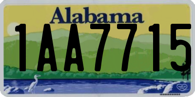 AL license plate 1AA7715