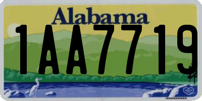 AL license plate 1AA7719