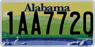 AL license plate 1AA7720