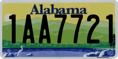 AL license plate 1AA7721