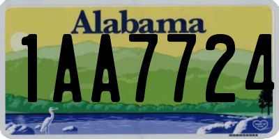 AL license plate 1AA7724