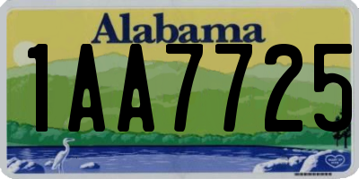 AL license plate 1AA7725