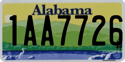 AL license plate 1AA7726