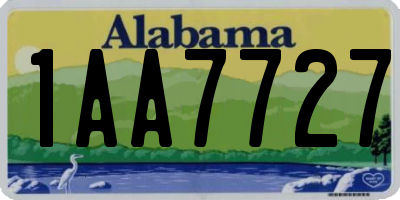 AL license plate 1AA7727