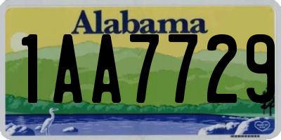 AL license plate 1AA7729