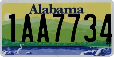 AL license plate 1AA7734