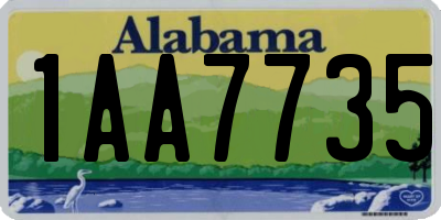 AL license plate 1AA7735