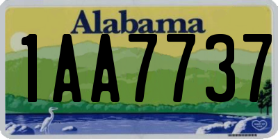 AL license plate 1AA7737