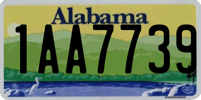 AL license plate 1AA7739