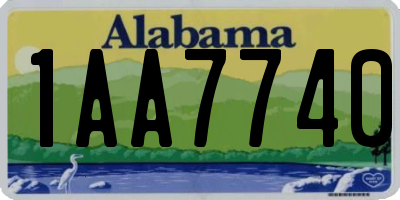 AL license plate 1AA7740