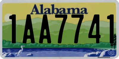 AL license plate 1AA7741