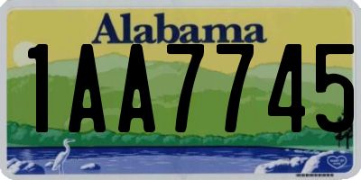 AL license plate 1AA7745