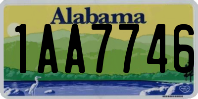 AL license plate 1AA7746