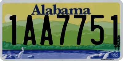 AL license plate 1AA7751