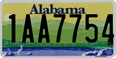 AL license plate 1AA7754