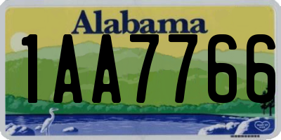 AL license plate 1AA7766