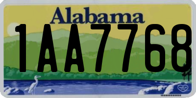 AL license plate 1AA7768