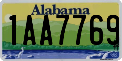 AL license plate 1AA7769