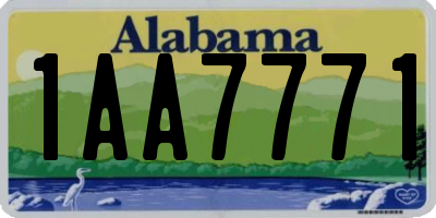 AL license plate 1AA7771