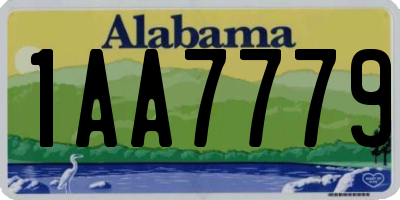 AL license plate 1AA7779