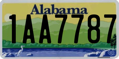 AL license plate 1AA7787