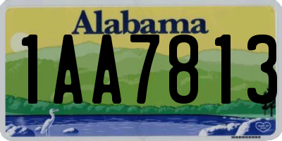AL license plate 1AA7813